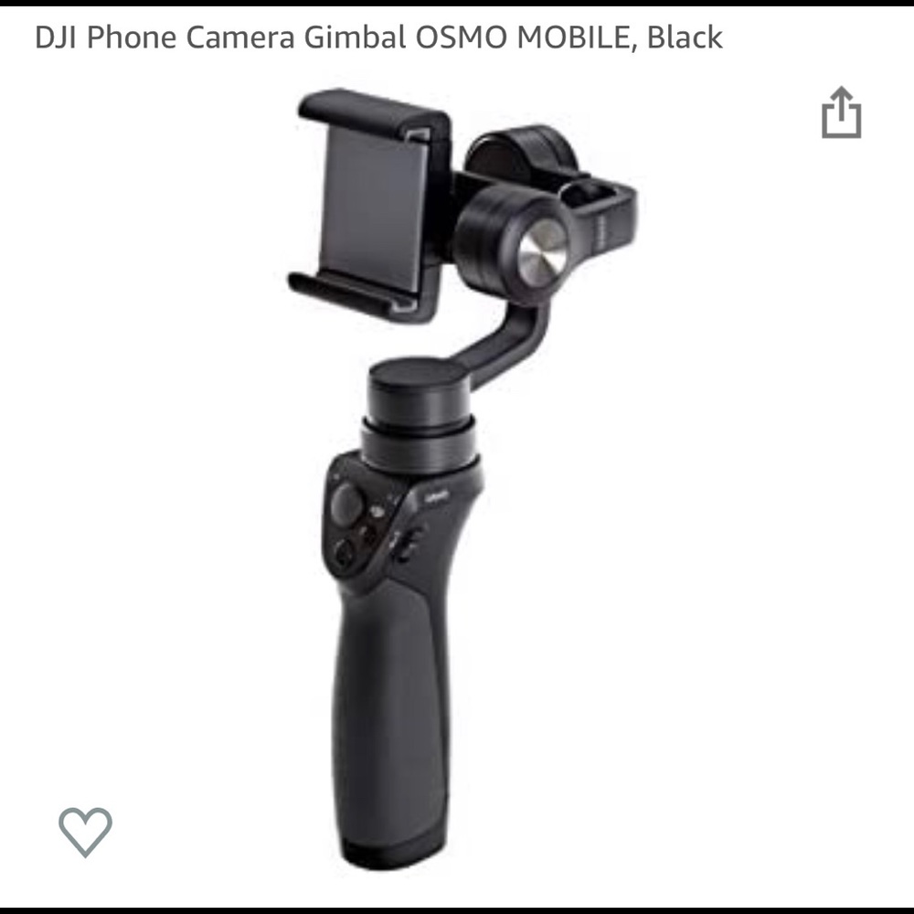 Gimbal Osmo cellphone gadget. For smooth recording